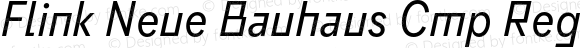 Flink Neue Bauhaus Cmp Regular Italic