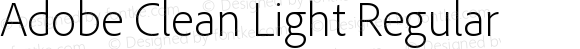 Adobe Clean Light Regular