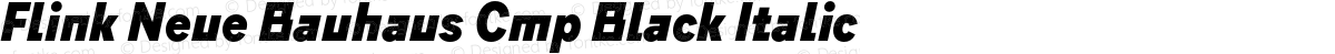 Flink Neue Bauhaus Cmp Black Italic
