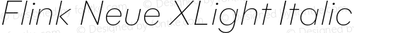 Flink Neue XLight Italic