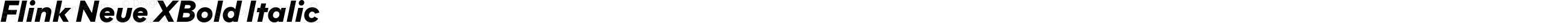 Flink Neue XBold Italic
