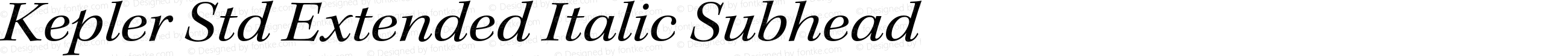 Kepler Std Extended Italic Subhead