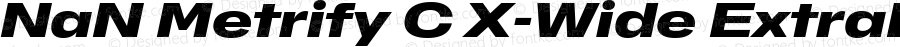 NaN Metrify C X-Wide ExtraBold Italic