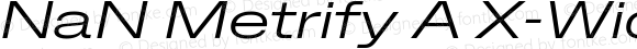 NaN Metrify A X-Wide Light Italic