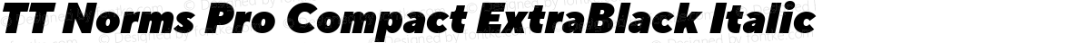TT Norms Pro Compact ExtraBlack Italic