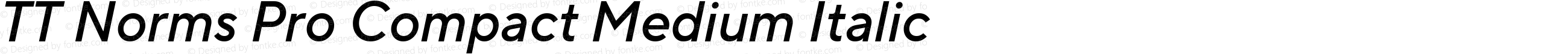 TT Norms Pro Compact Medium Italic
