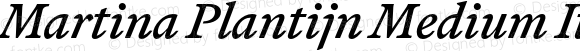 Martina Plantijn Medium Italic