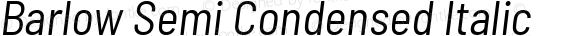 Barlow Semi Condensed Italic