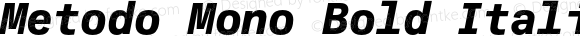 Metodo Mono Bold Italic
