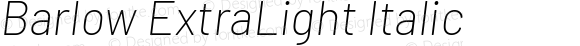 Barlow ExtraLight Italic