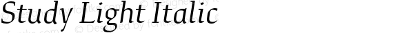 Study Light Italic