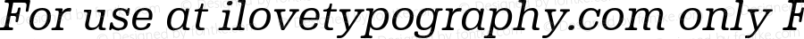 For use at ilovetypography.com only For use at ilovetypography.com only Version 2.000;PS 002.000;hotconv 1.0.88;makeotf.lib2.5.64775. For display on ilovetypography.com only