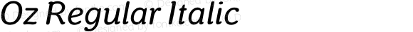 Oz Regular Italic