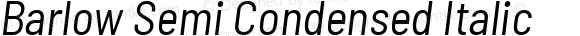 Barlow Semi Condensed Italic