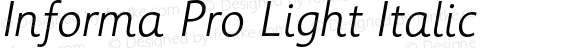 Informa Pro Light Italic