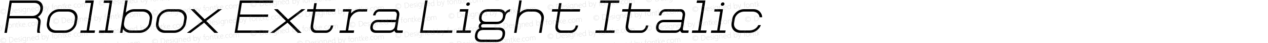 Rollbox Extra Light Italic