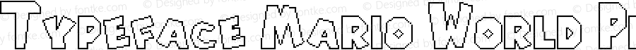 Typeface Mario World Pixel Outline Regular