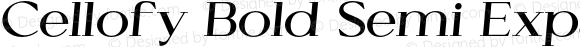 Cellofy Bold Semi Expanded Italic