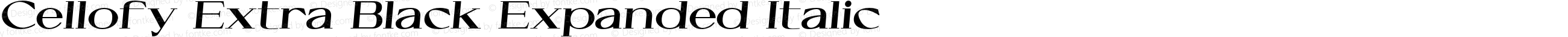 Cellofy Extra Black Expanded Italic