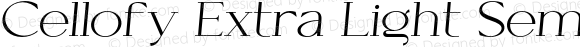 Cellofy Extra Light Semi Expanded Italic