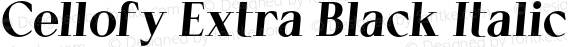 Cellofy Extra Black Italic