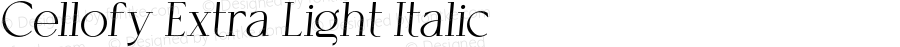 Cellofy Extra Light Italic