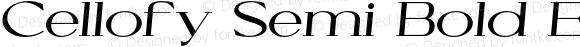 Cellofy Semi Bold Expanded Italic