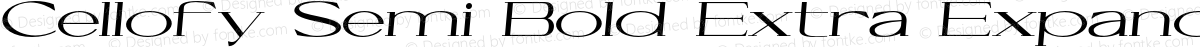 Cellofy Semi Bold Extra Expanded Italic