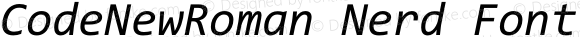 CodeNewRoman Nerd Font Italic