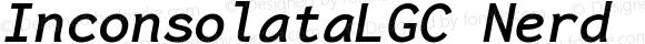 Inconsolata LGC Bold Italic Nerd Font Complete Mono