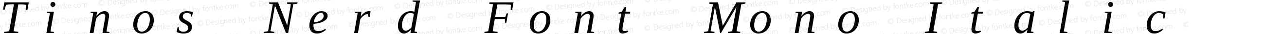 Tinos Italic Nerd Font Complete Mono