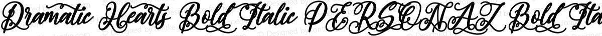 Dramatic Hearts Bold Italic PERSONAL Bold Italic