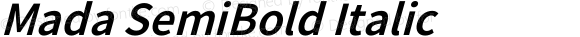 Mada SemiBold Italic