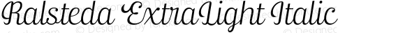 Ralsteda ExtraLight Italic