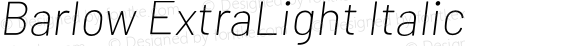 Barlow ExtraLight Italic