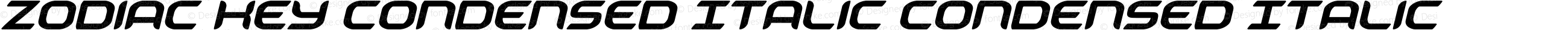 Zodiac Key Condensed Italic Condensed Italic