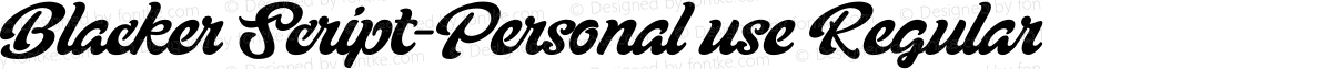 Blacker Script-Personal use Regular