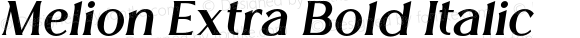 Melion Extra Bold Italic
