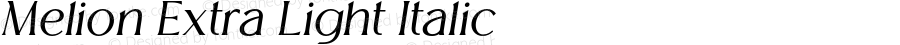 Melion-ExtraLightItalic