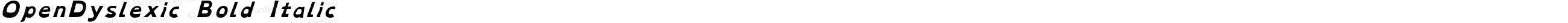 OpenDyslexic Bold Italic