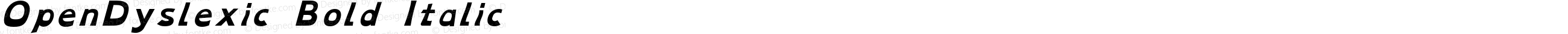 OpenDyslexic Bold Italic