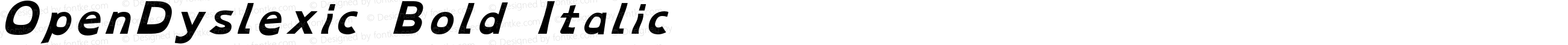 OpenDyslexic Bold Italic