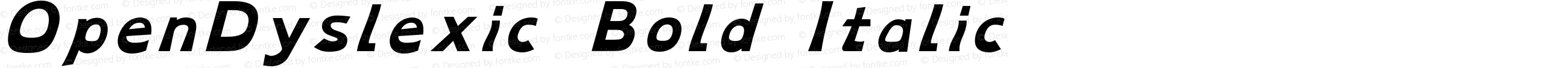 OpenDyslexic Bold Italic