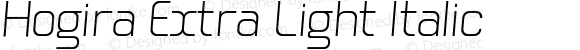 Hogira Extra Light Italic