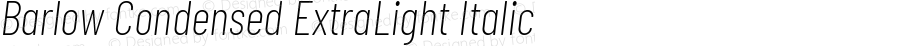 Barlow Condensed ExtraLight Italic