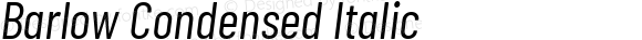 Barlow Condensed Italic