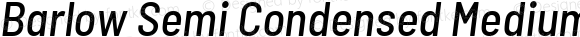 Barlow Semi Condensed Medium Italic
