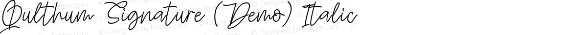 Qulthum Signature (Demo) Italic