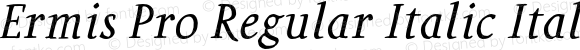 Ermis Pro Regular Italic Italic