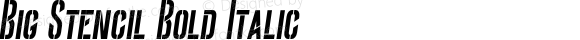 Big Stencil Bold Italic